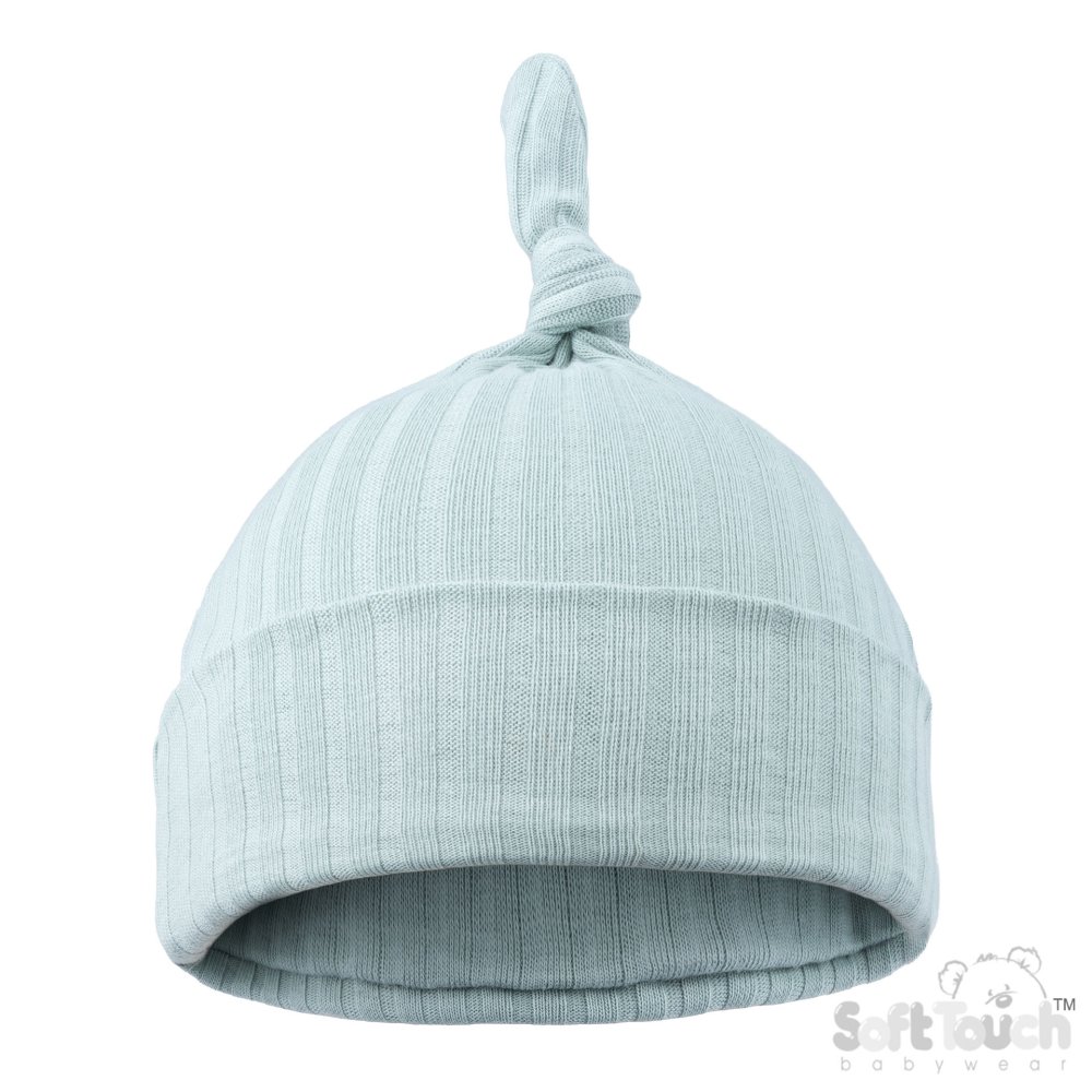 H4600-SG: Sage Green Ribbed Knot Hat (0-6 Months) H4600-SG: Sage Green Ribbed Knot Hat (0-6 Months)